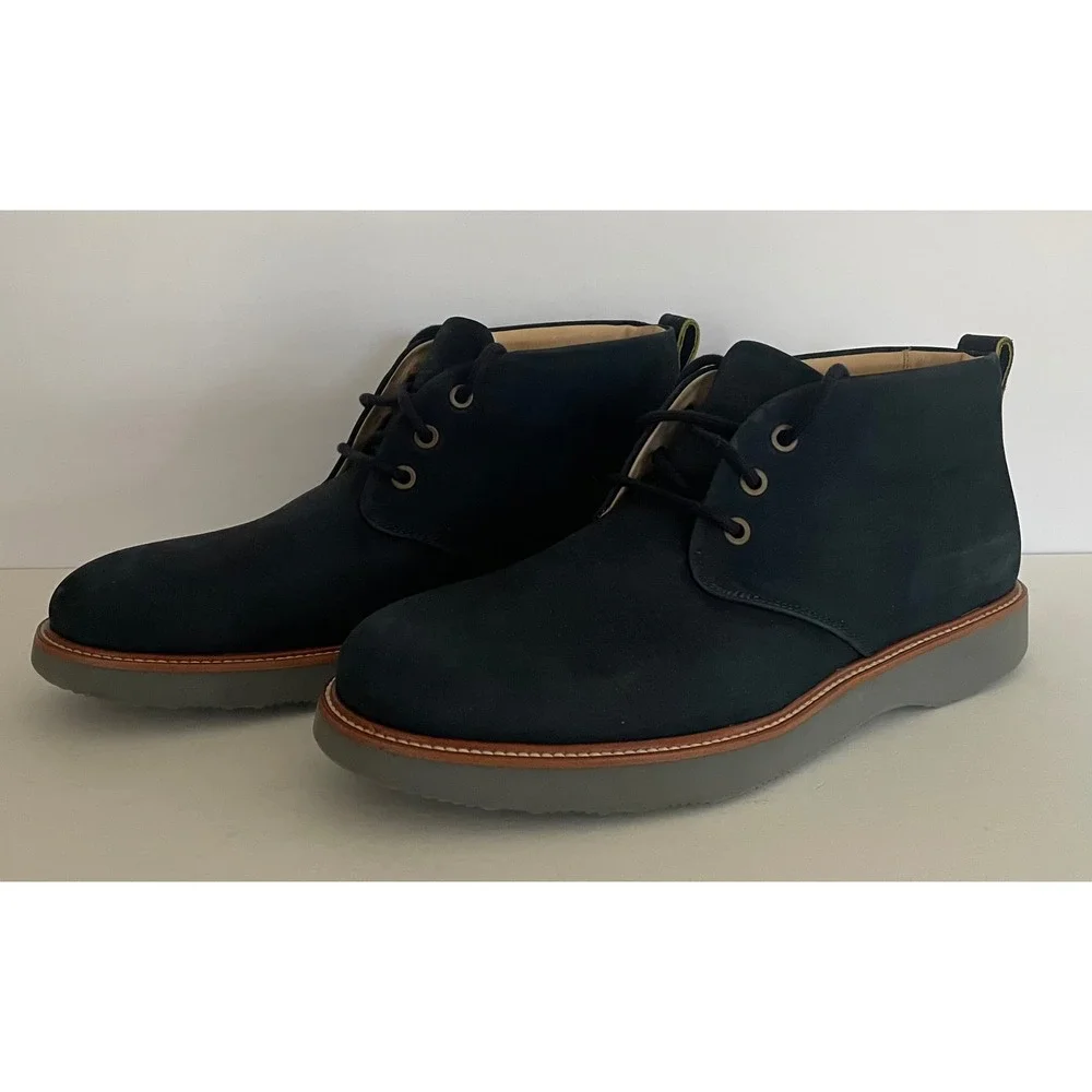 Samuel Hubbard Hubbard Mens Re Boot Navy Nubuck Leather Chukka Boot Vibram 9